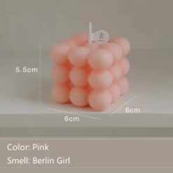 Bougie cube parfumée nordique – Cire végétale colorée