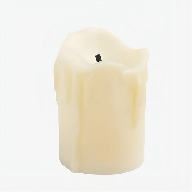 Bougie LED décorative cire fondue réaliste