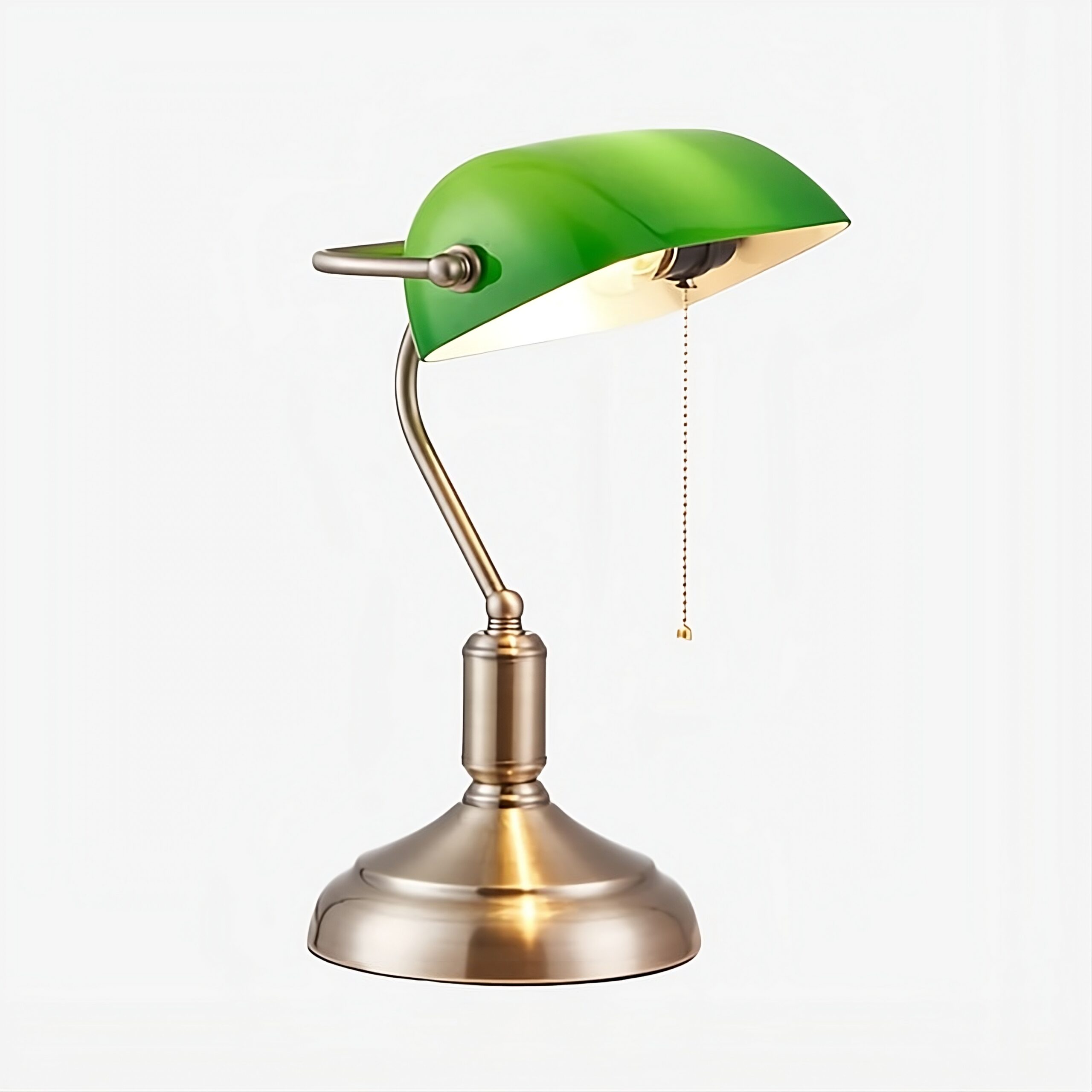 Lampe de bureau métal verre style vintage