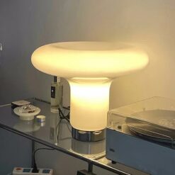 Lampe de table LED verre métal moderne