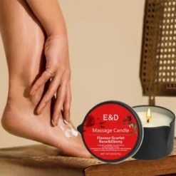 Bougie de massage à l’huile hydratante pour la peau, parfumée