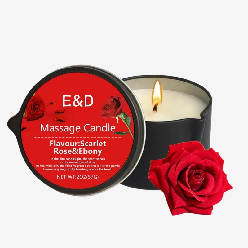 Bougie de massage à l’huile hydratante pour la peau, parfumée