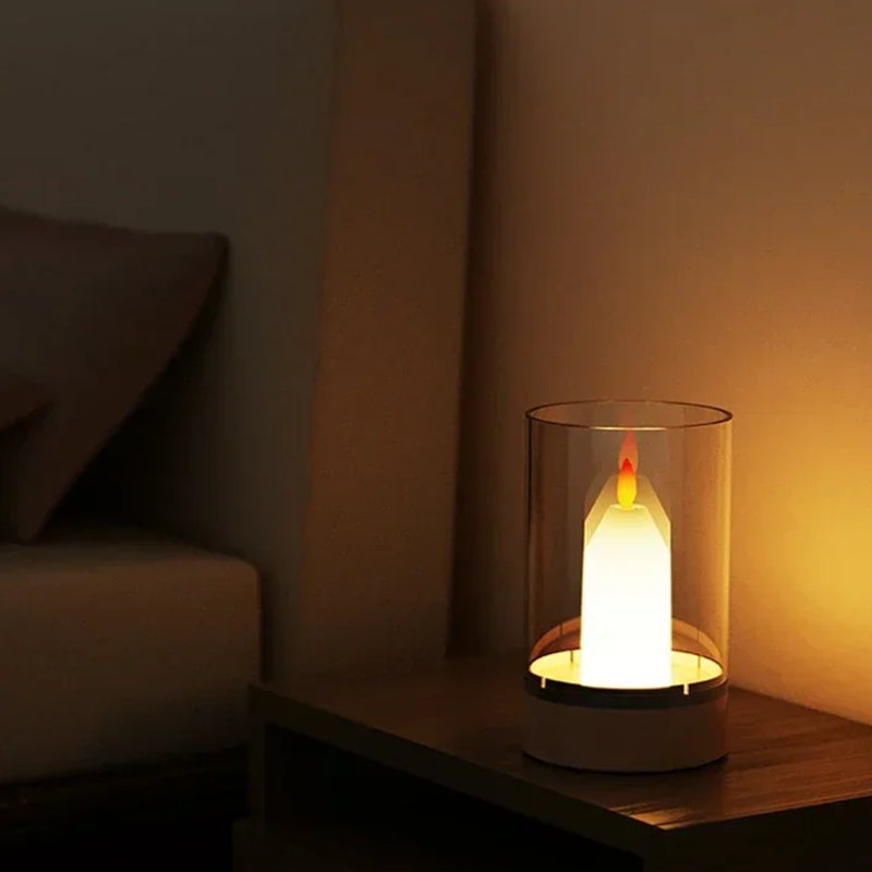 Lampe LED Sans Fil Effet Bougie – Capteur Mains Libres & Recharge USB