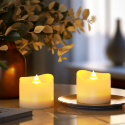 Minuterie à distance bougies chauffe-plat LED sans flamme à piles décor