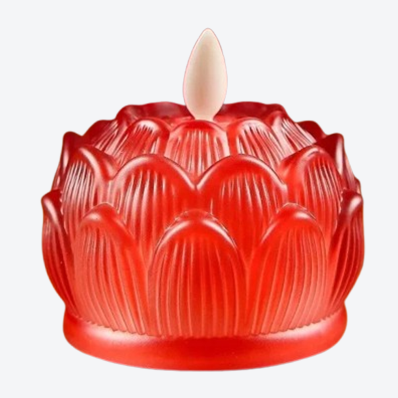 Bougie LED lotus plastique coloré décoratif