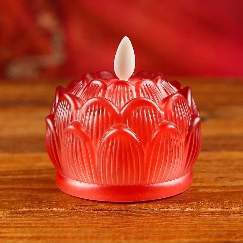 Bougie LED lotus plastique coloré décoratif