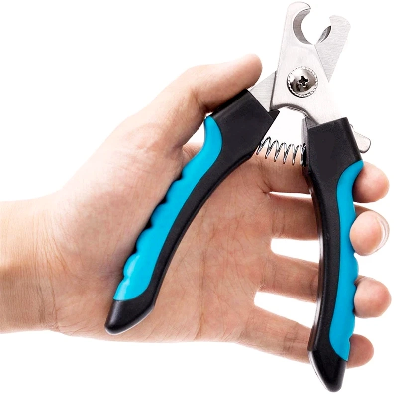 Coupe griffes acier bleu ergonomique animaux