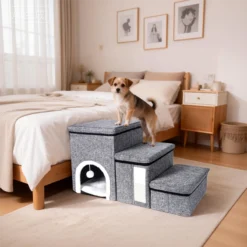 Escalier chien pliable 3 marches rangement