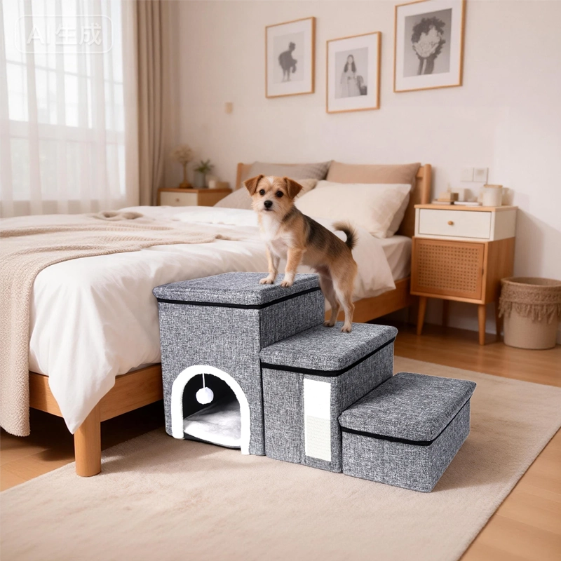 Escalier chien pliable 3 marches rangement