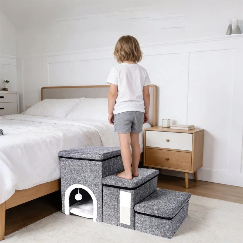Escalier chien pliable 3 marches rangement