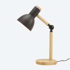 Lampe de bureau bois métal articulée moderne
