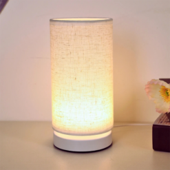 Lampe de table LED cylindrique ABS moderne