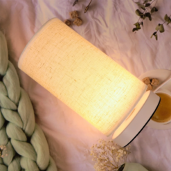 Lampe de table LED cylindrique ABS moderne