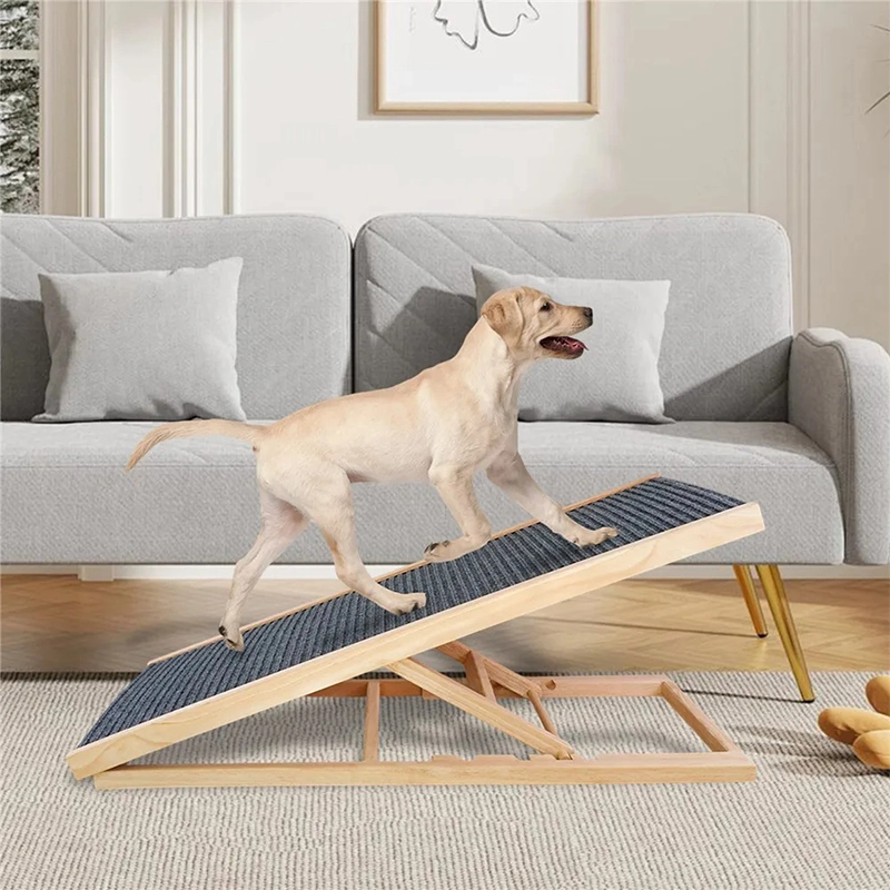 Rampe chien bois pliable réglable