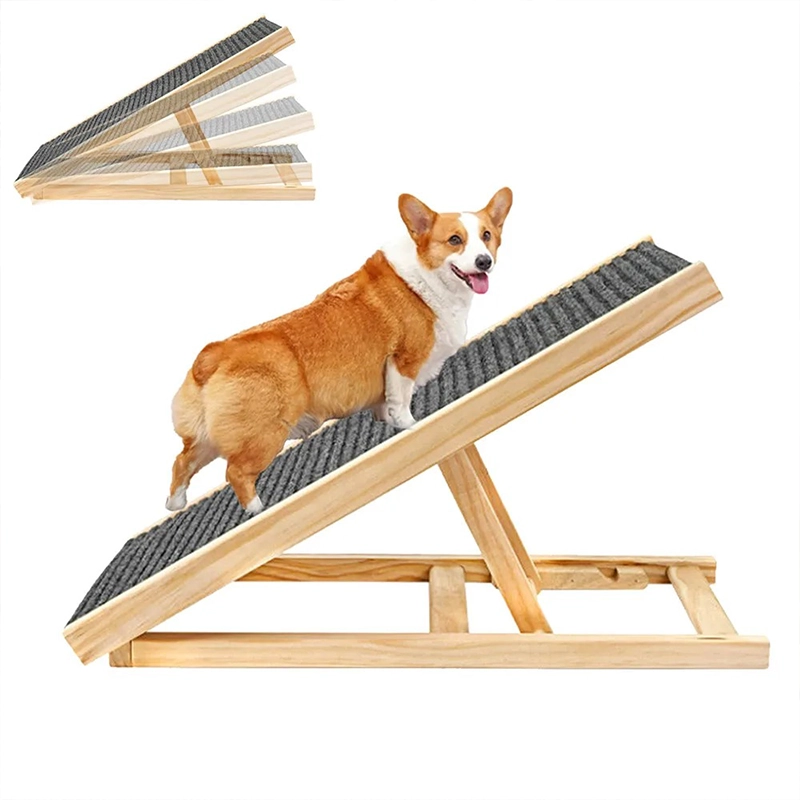 Rampe chien bois pliable réglable