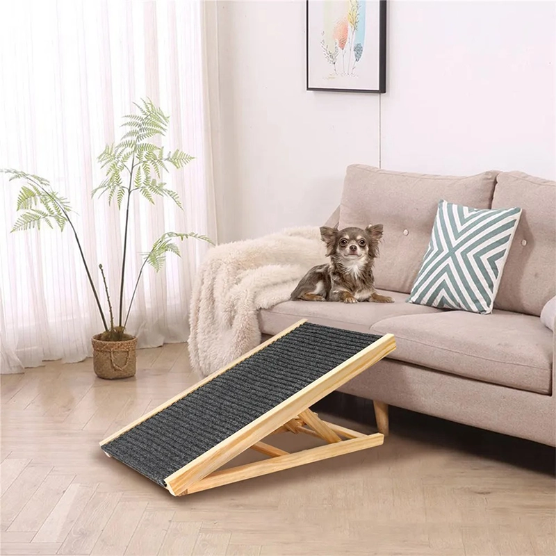 Rampe chien bois pliable réglable