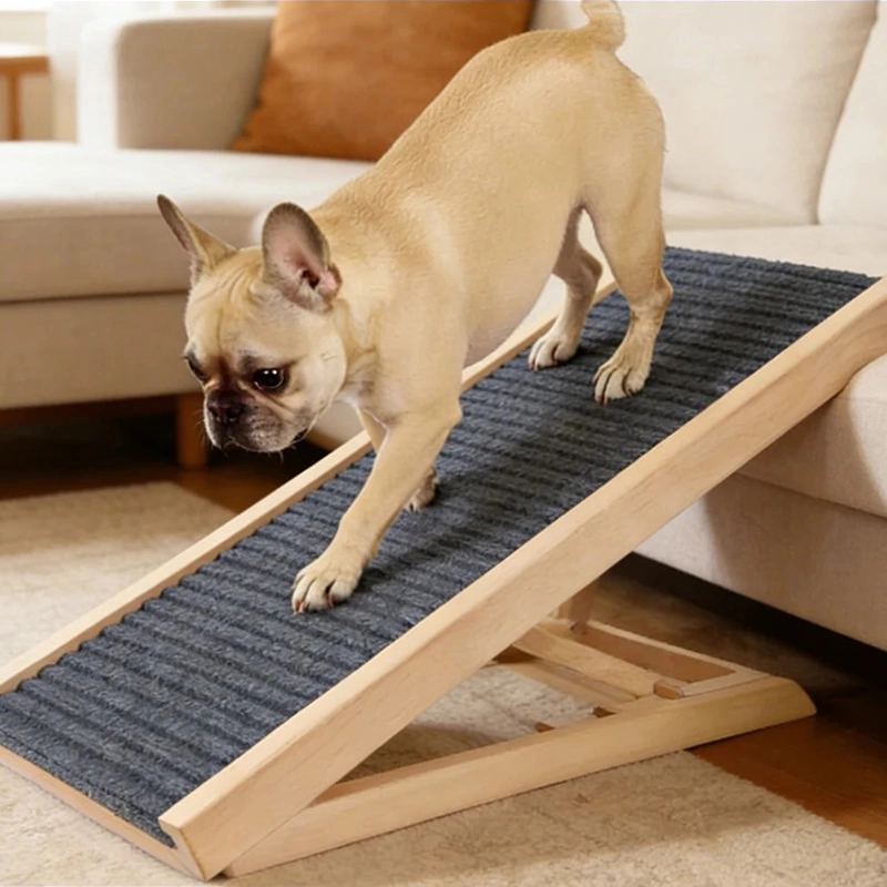 Rampe chien bois pliable réglable