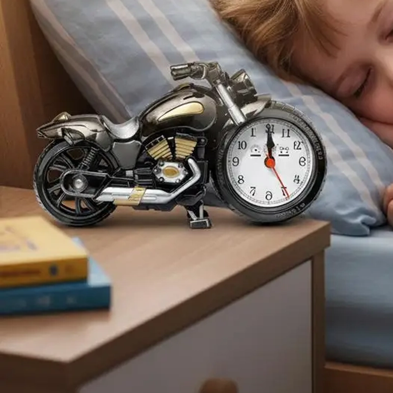 Réveil moto vintage décorative pour enfants