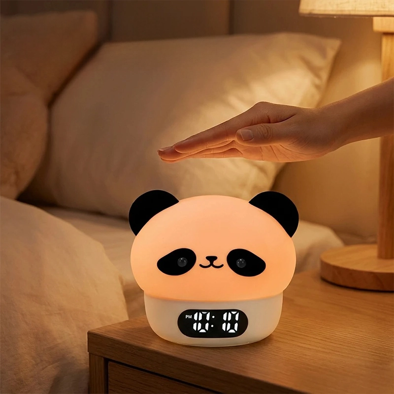 Réveil panda LED veilleuse multicolore enfant – Image 2