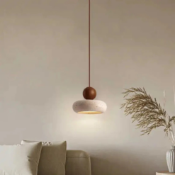 Suspension bois métal moderne design nordique