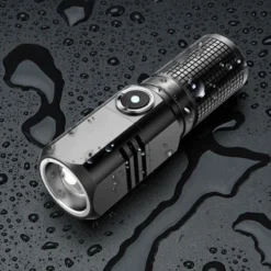 Lampe torche LED aluminium tactique rechargeable USB-C