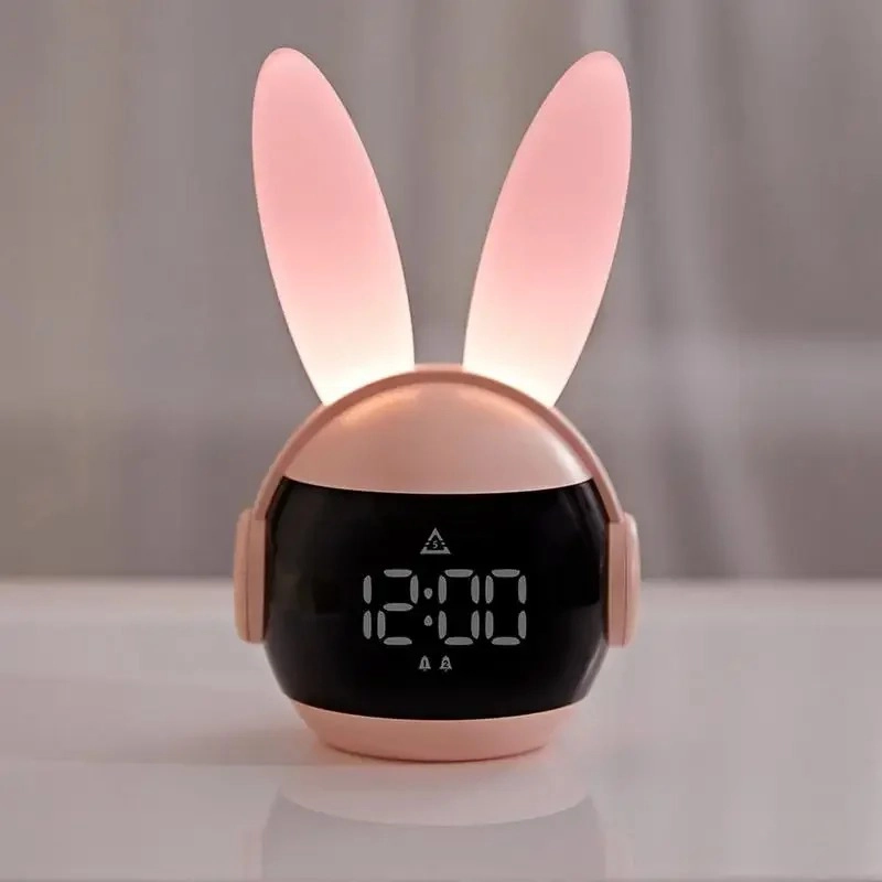 Réveil lapin lumineux rechargeable
