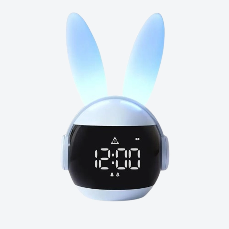 Réveil lapin lumineux rechargeable