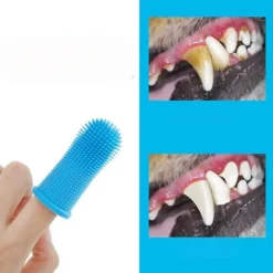Brosse dent doigt silicone chien chat hygiène