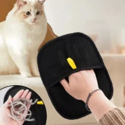 Gant toilettage chien chat double face massant