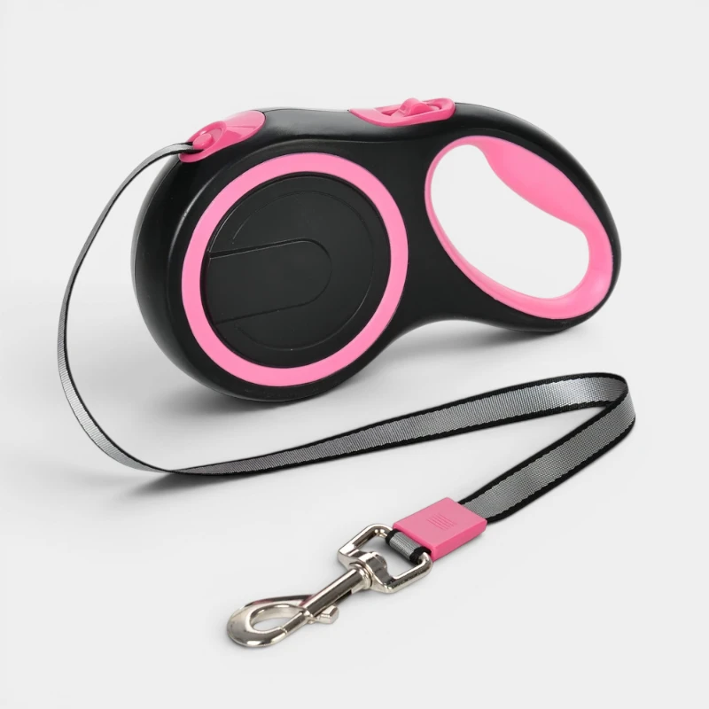 Laisse rétractable chien 8m nylon robuste extérieur