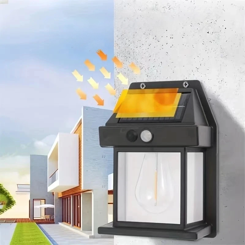 Lampe solaire murale extérieure PIR étanche IP65