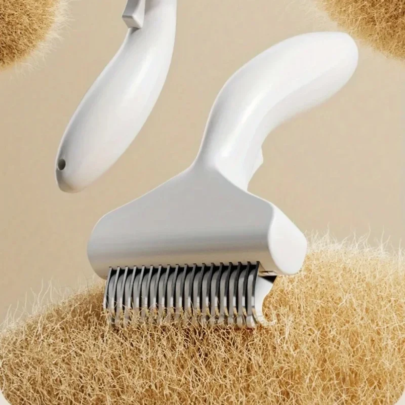 Peigne démêlant chien chat acier bouton éjection